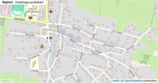 Najštef - mapa podnikání