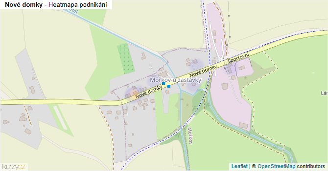 Nové domky - mapa podnikání