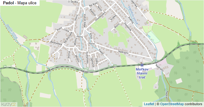 Padol - mapa ulice