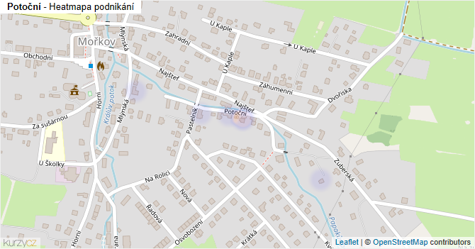 Potoční - mapa podnikání