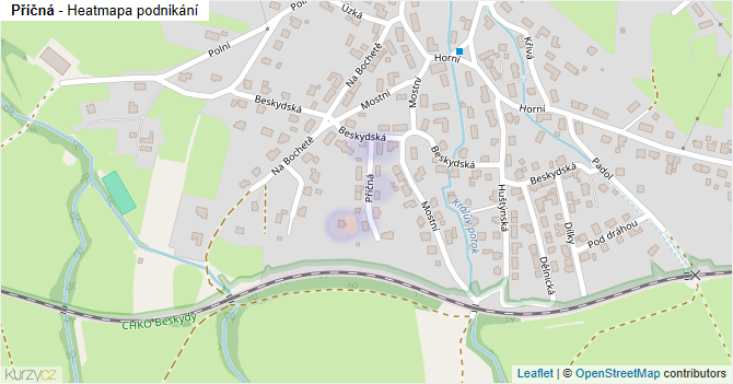Příčná - mapa podnikání
