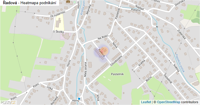 Řadová - mapa podnikání