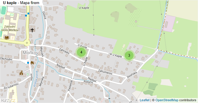 U kaple - mapa firem