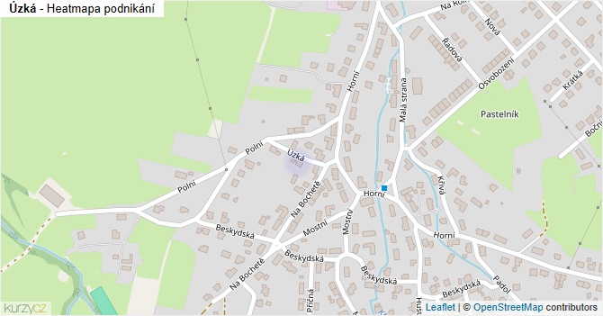 Úzká - mapa podnikání