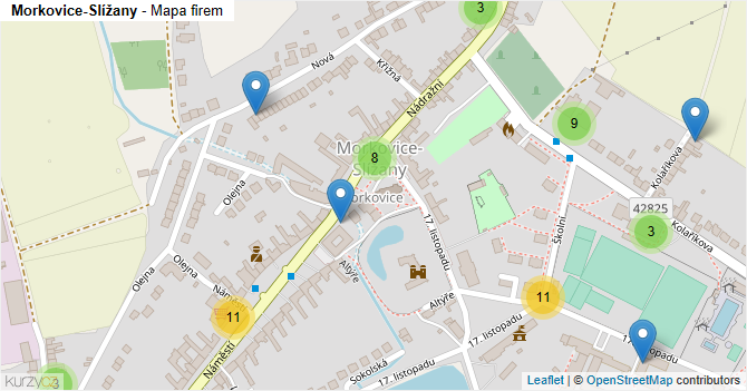 Morkovice-Slížany - mapa firem