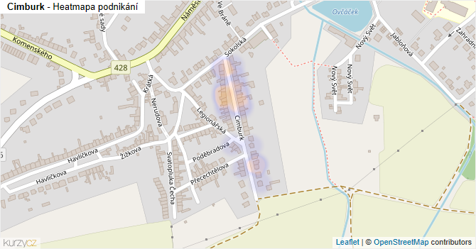 Cimburk - mapa podnikání