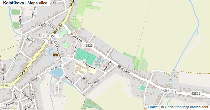 Kolaříkova - mapa ulice