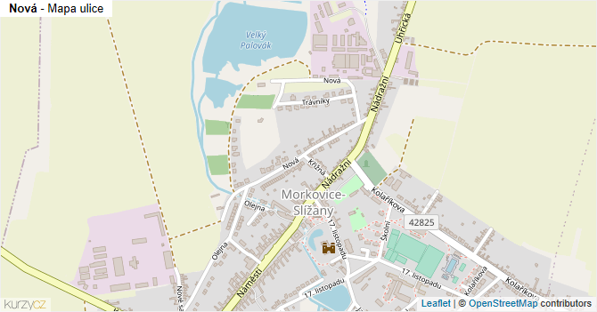 Nová - mapa ulice