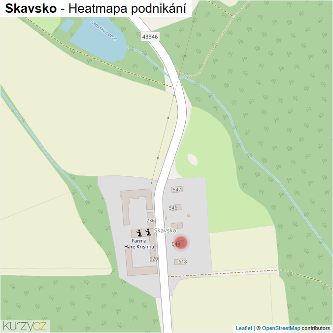 Mapa Skavsko - Firmy v ulici.