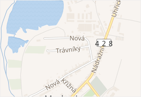 Trávníky v obci Morkovice-Slížany - mapa ulice