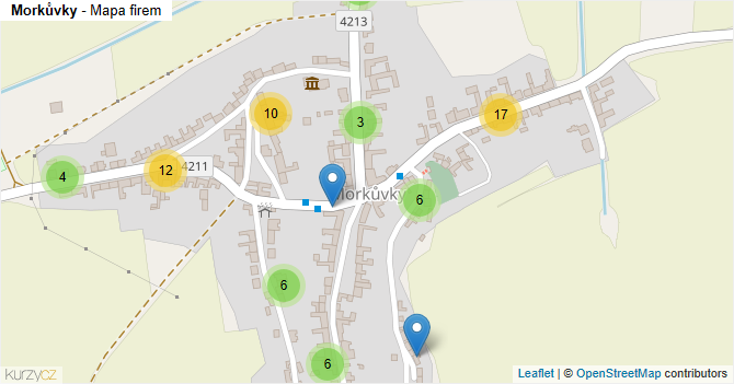 Morkůvky - mapa firem