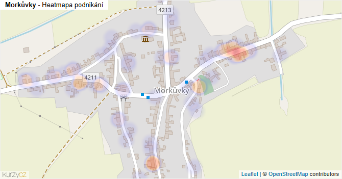 Morkůvky - mapa podnikání