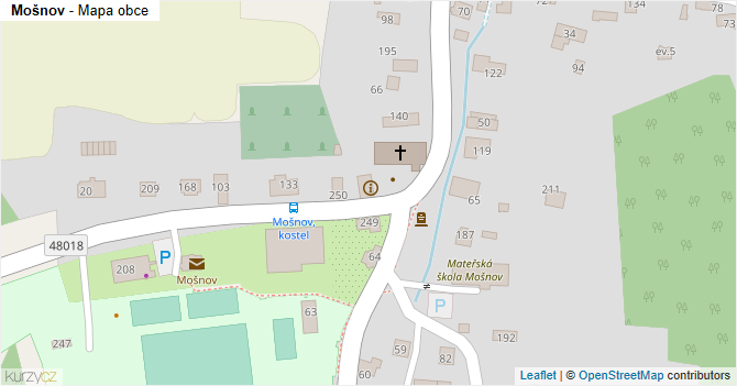 Mošnov - mapa obce