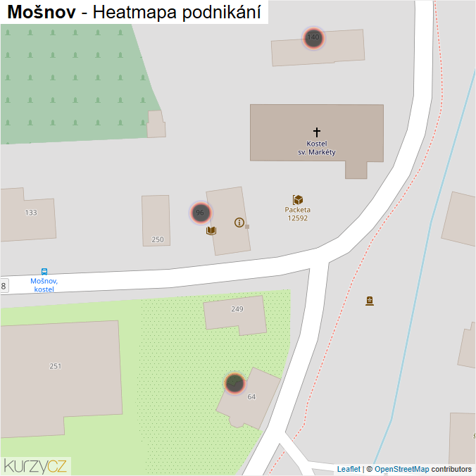 Mapa Mošnov - Firmy v obci.