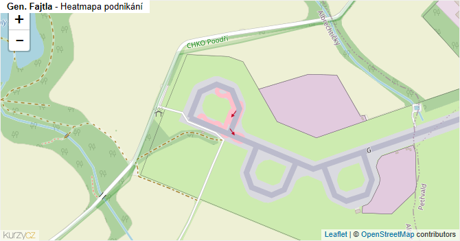 Gen. Fajtla - mapa podnikání