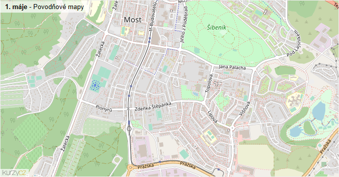 1. máje - záplavové mapy stoleté vody