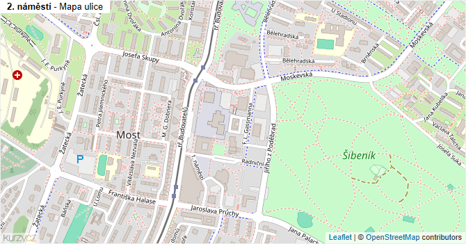 2. náměstí - mapa ulice