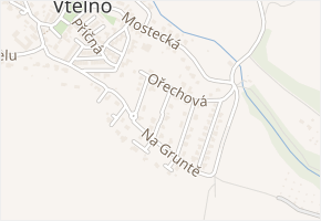 Akátová v obci Most - mapa ulice