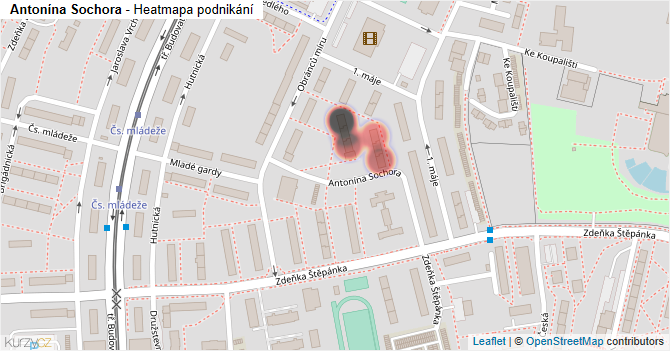 Antonína Sochora - mapa podnikání