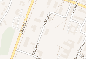 Báňská v obci Most - mapa ulice