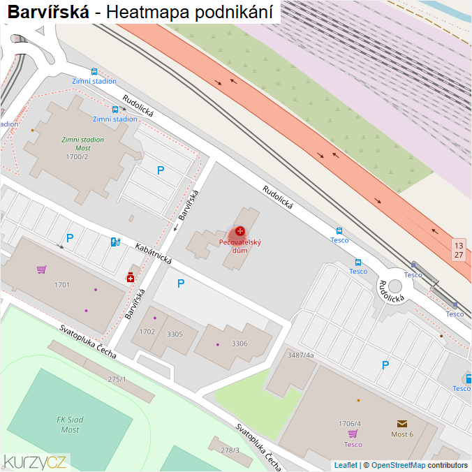 Mapa Barvířská - Firmy v ulici.