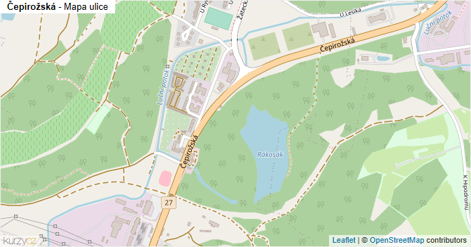 Čepirožská - mapa ulice