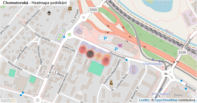Chomutovská - mapa podnikání