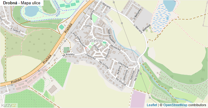 Drobná - mapa ulice