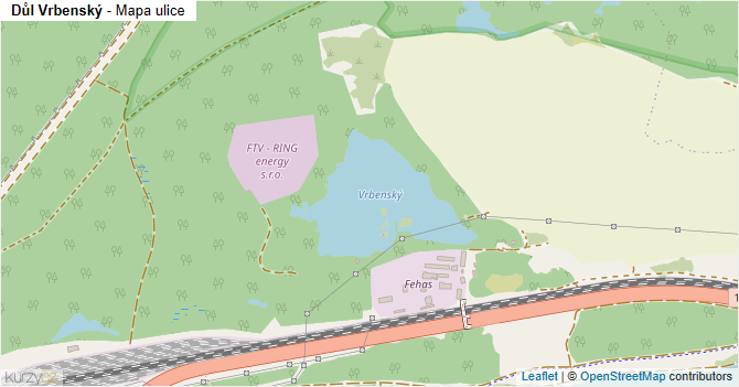 Důl Vrbenský - mapa ulice
