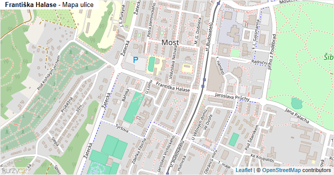 Františka Halase - mapa ulice
