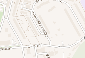 Františka Malíka v obci Most - mapa ulice
