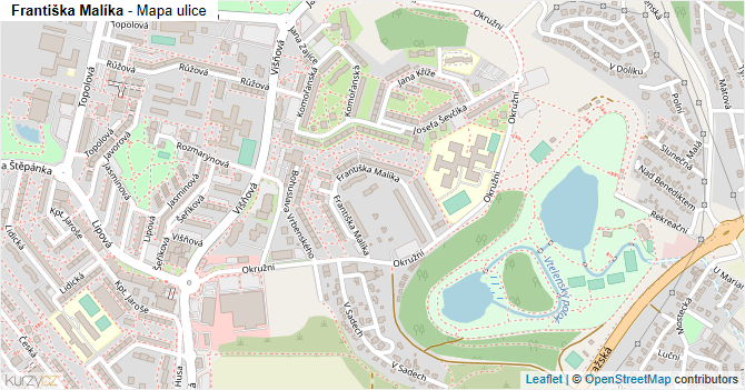 Františka Malíka - mapa ulice