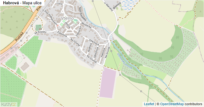 Habrová - mapa ulice