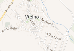 Hasičská v obci Most - mapa ulice