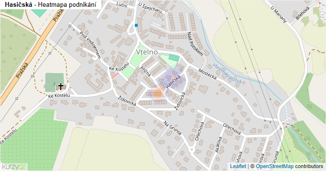 Hasičská - mapa podnikání
