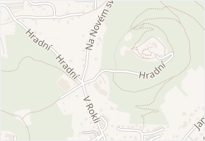 Hradní v obci Most - mapa ulice