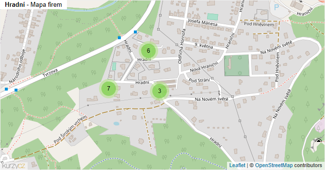 Hradní - mapa firem