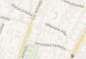 J. V. Sládka v obci Most - mapa ulice