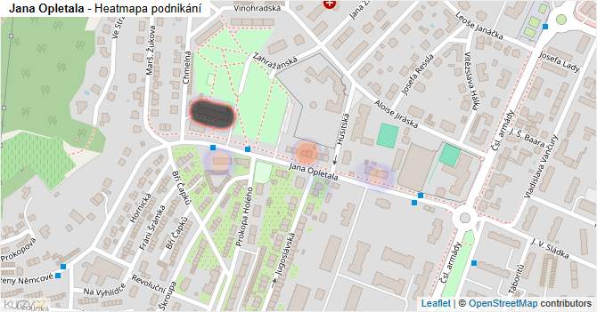 Jana Opletala - mapa podnikání