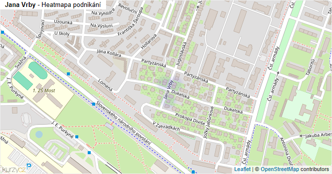 Jana Vrby - mapa podnikání