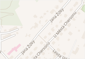 Jana Žižky v obci Most - mapa ulice