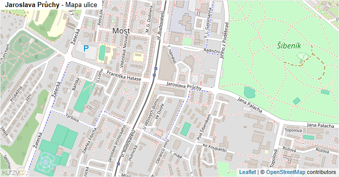 Jaroslava Průchy - mapa ulice