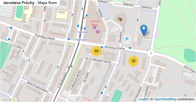Jaroslava Průchy - mapa firem