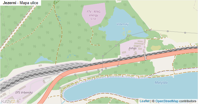 Jezerní - mapa ulice