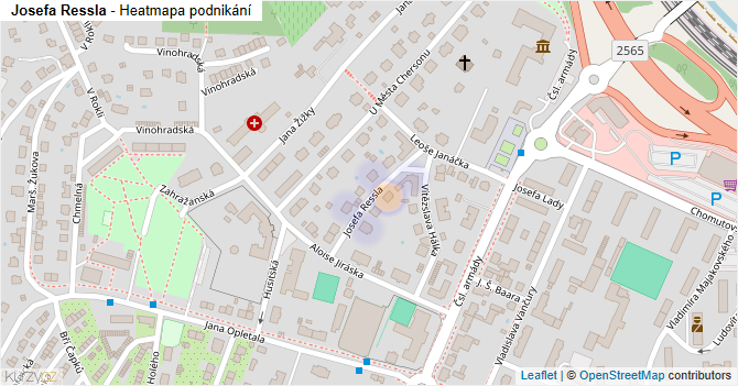 Josefa Ressla - mapa podnikání
