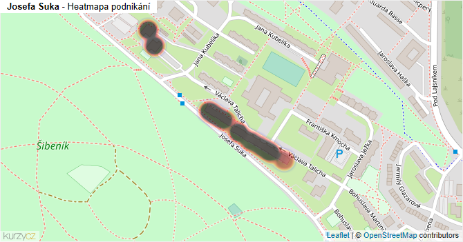 Josefa Suka - mapa podnikání