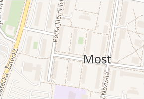 Julia Fučíka v obci Most - mapa ulice