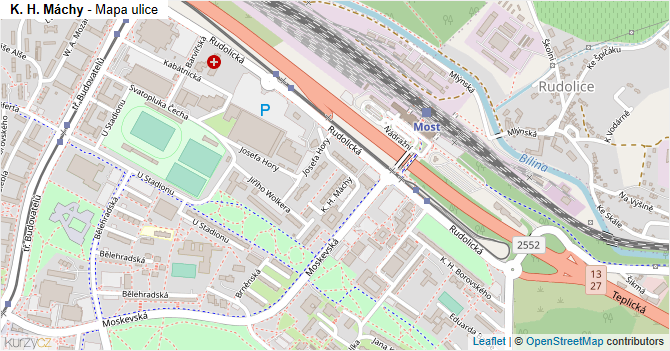 K. H. Máchy - mapa ulice