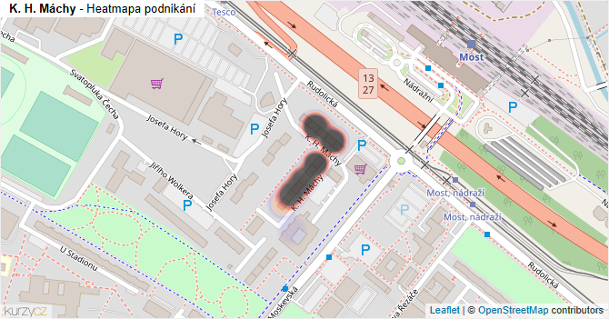 K. H. Máchy - mapa podnikání