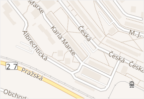 Karla Marxe v obci Most - mapa ulice